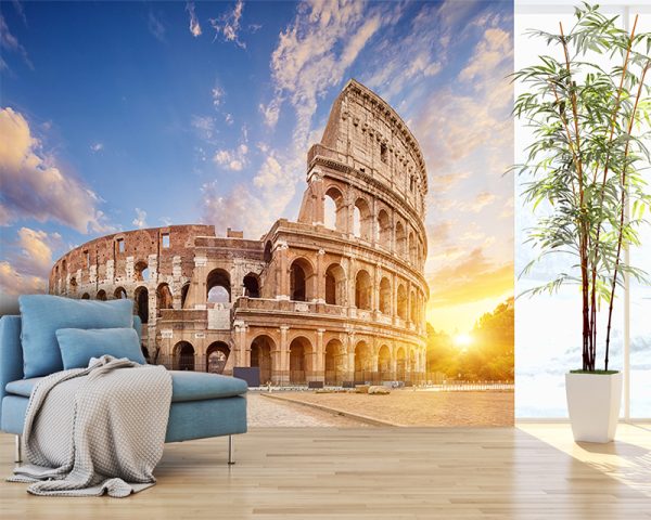 Fototapeta Koloseum w promieniach słońca. Rzym.