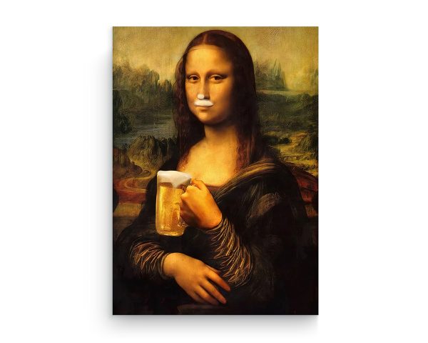 Obraz Mona Lisa z Piwem Rajskie Wnętrza